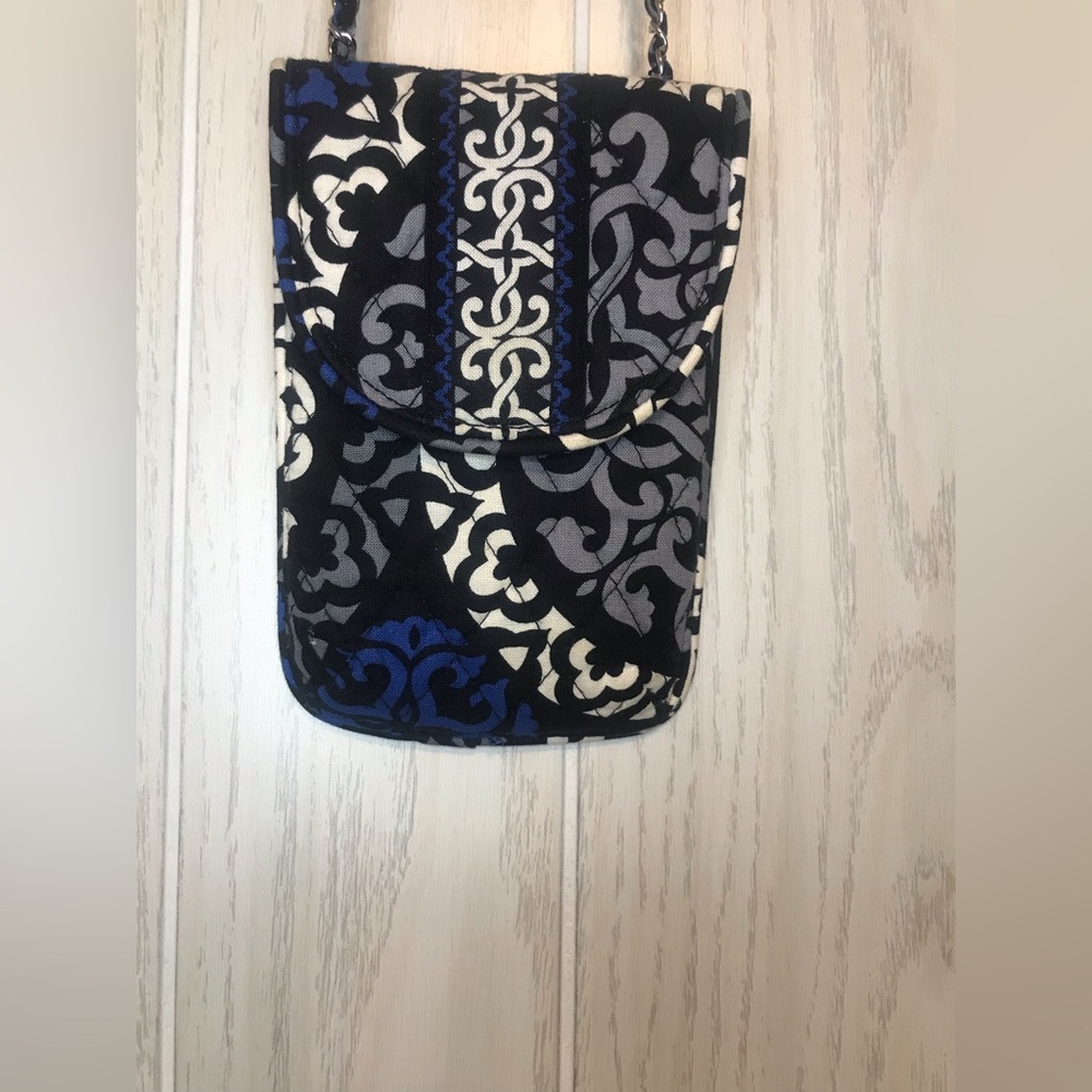 Vera Bradley navy/white small chain strap crossbody purse
